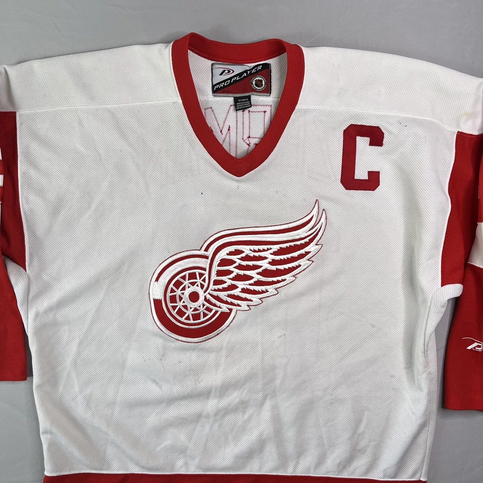 Camiseta deportiva de hockey Steve Yzerman Pro Player Detroit Red Wings NHL X-Large blanca *Leer Foto 3 de 4