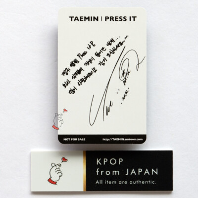 TAEMIN PRESS IT アルバムトレカ付き4点セット TAEMIN PRESS IT Select version CD Photocard 1st full Korean