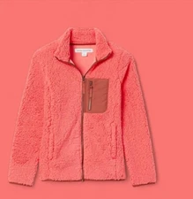 Amazon Essentials Women's Sherpa Long-SleeveMock Neck FullZip Jacket with Woven