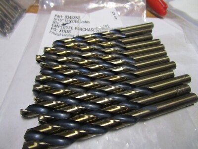 5/16'' HSS 135° Split Point Black and Gold Finish ORMADUS  Jobber Drill QTY 12