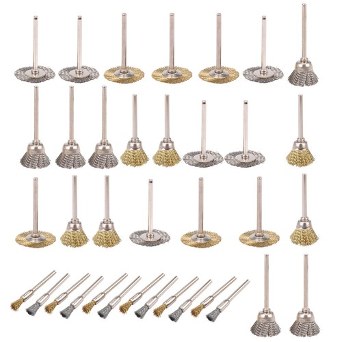 36 pcs Copper Wire Polishing Wheel Brush Drum full set for Rotary Tool