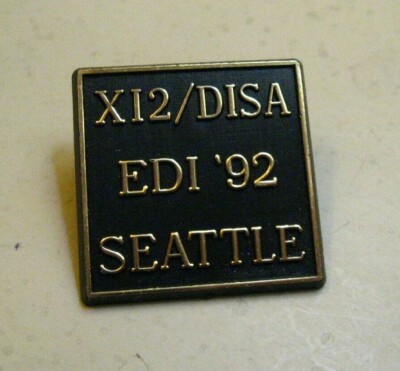 X12 / DISA EDI 1992 Seattle Pin - Vintage Data Interchange Standards Association