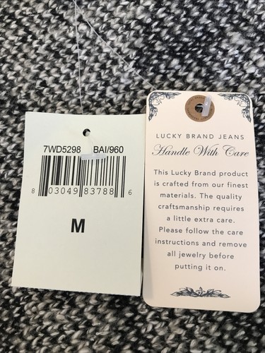 Lucky Brand Bali Aztekisch Langer Offener Strickjacke Pullover Schwarz 