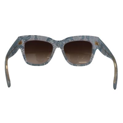 Dolce & Gabbana Blue Lace Acetate Rectangle Shades DG4231 Sunglasses Dolce & Gabbana 4231 Blue COLOR LACE Crystal Acetate  main image 2
