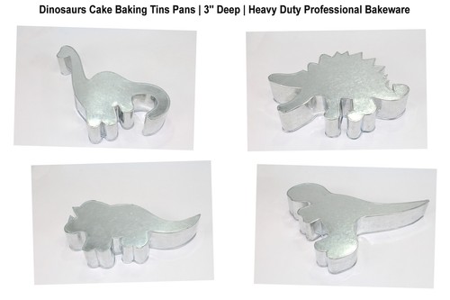 Dinosaurs Shape Novelty Cake Baking Tins Pans Bakeware Pro - 3" Deep