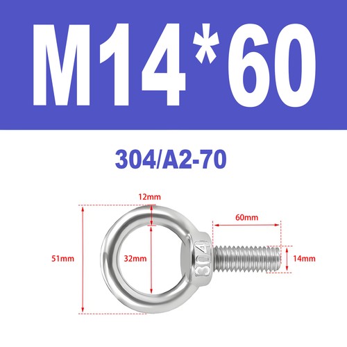 Ringschrauben Edelstahl V2A A2 Ösenschrauben M3-M18 Augbolzen Augenschrauben - Bild 102 von 122