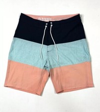 Old Navy Board Shorts Men  s Large California Swim Trunks Shorts Striped Summer