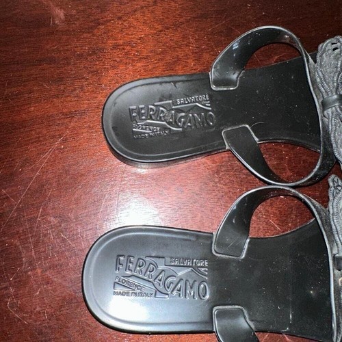 Salvatore Ferragamo Black Leather Sandals Women's Size 6 US/ 36 EU - Bild 5 von 10