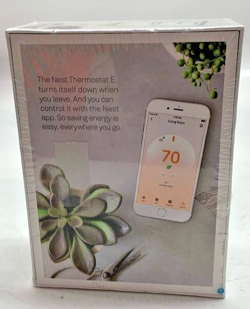 Google Nest Thermostat T4000ES E Smart Thermostat White NEW Sealed - Image 3 of 4