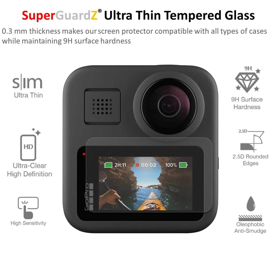 Tempered Glass Screen Protector Guard Shield Cover Saver For GoPro Max - Image 3 of 4