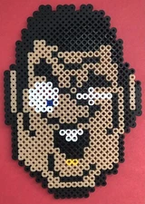 Mr. Sandman Mike Tyson Punchout Nintendo NES Perler Bead Art Handmade 6.5"x4.5"