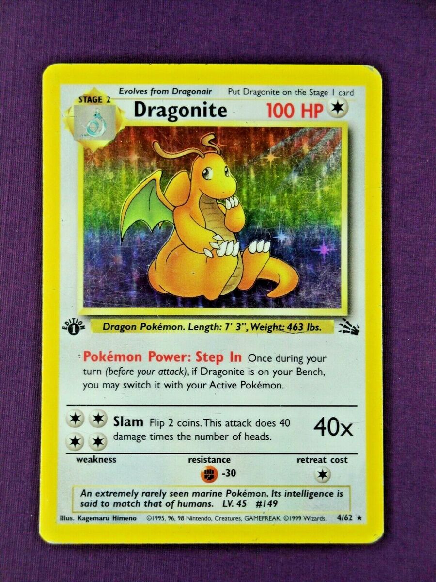 💦HOLOGRAPHIC 1ST EDITION DRAGONITE 📈 Holo | Rare Vintage 💦HOLOGRAPHIC 1ST EDITION DRAGONITE 📈 Holo | Rare Vintage