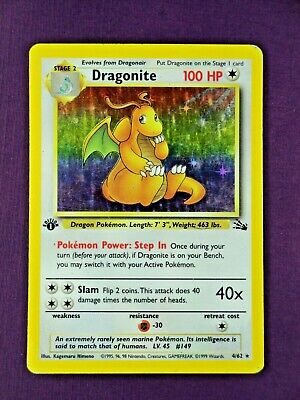 💦HOLOGRAPHIC 1ST EDITION DRAGONITE 📈 Holo | Rare Vintage 💦HOLOGRAPHIC 1ST EDITION DRAGONITE 📈 Holo | Rare Vintage