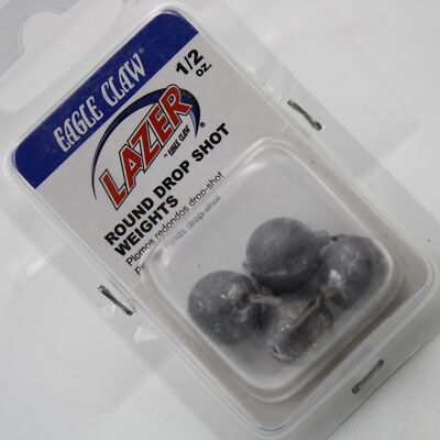 Eagle Claw Lazer Round Drop Shot Weights LWDSR12 1/2oz