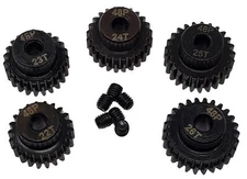 NHX RC 48P 3.17mm Bore Hardened Steel Pinion Gears: 22T, 23T, 24T, 25T, 26T