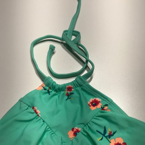 Kanu Surf 2-Piece Swim Set Girls Youth Size 4 Aqua Green Floral Bikini Swimwear - Picture 4 of 21