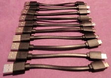3"(5.25" TOTAL LENGTH) MICRO USB CABLES *NEW* PACK OF 10
