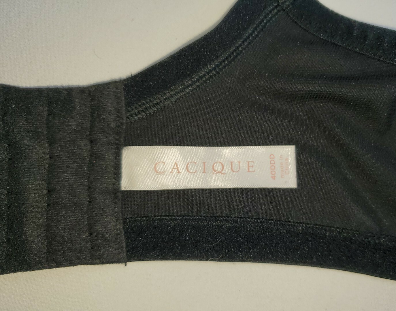 Cacique Boost Plunge Minimizer Black Bra 40DDD Lightl… Gem