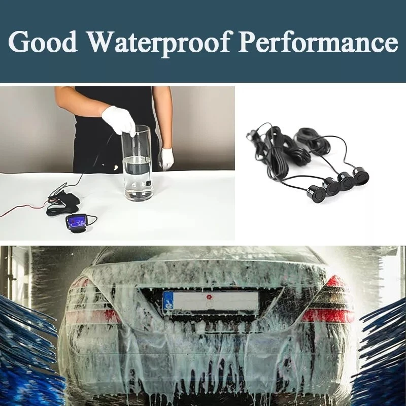 4 Sensors Car Reverse Parking Alarm System W/ LED Display Radar Sound Alert Kit - Image 4 of 4