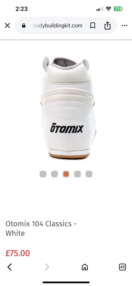 Otomix MF104 Bodybuilding Shoe MENS 7.5 & FEMALE 9 NEW With Tags White CrossFit - Image 3 of 4