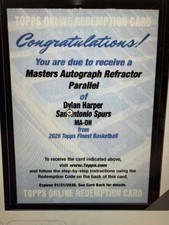 2025-26 Topps Finest Dylan Harper Masters Auto Refractor Rookie RC #MA-DH Spurs