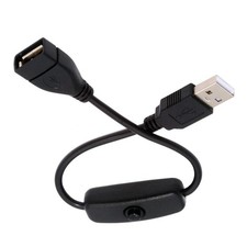 ChenYang USB Power Switch Extension Cable Male to Female with Black