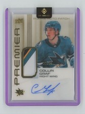 2024-25 Upper Deck Premier Acetate Rookie Auto Patch Gold /65 Collin Graf Rookie