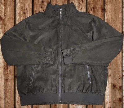 M&S Collection Marks & Spencer Men s Faux Suede Zip Jacket Brown Sz XXL
