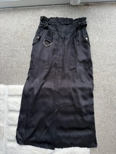 Black Soft Touch Midi Skirt | Tie Belt & Pockets | Versatile Everyday Wear
