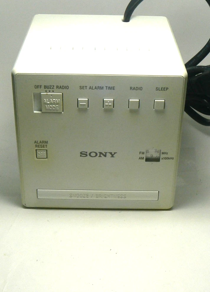 Sony Dream Machine Despertador Radio Lote (2) - Blanco y Negro - Probado y...