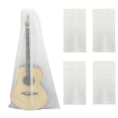 CCeCCe 4 Pack Guitar Dust Cover Storage Bag 120cm x 60cm (47'' x 23.5''), White 