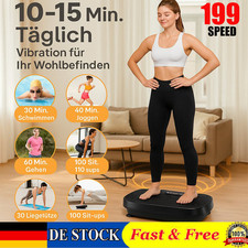 Vibrationsplatte 199 Stufen,Programme -Kompakt für Zuhause - Ganzkörpertraining
