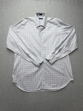 Peter Millar Dress Shirt Mens XL Multicolor Plaid Long Sleeve Spread Collar