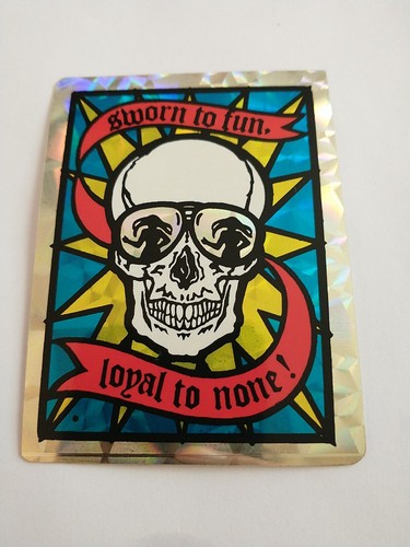 Vintage Sworn To Fun Loyal None Sticker Motorcycle Novelty Decal 1980s