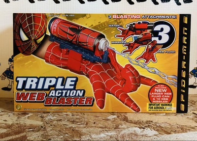 TOYBIZ Marvel Spider-man Triple Action Web Blaster Toy New