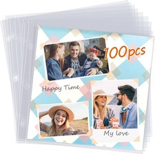 12X12 Scrapbook Page Protectors, 100 Pack, Heavyweight Refill Pages