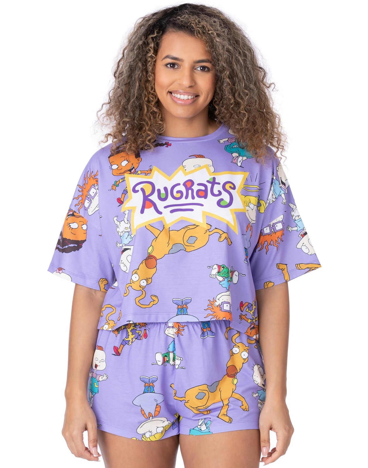 Rugrats Short Sleeve Short Leg Pyjama Set | Womens Purple | Official Merch