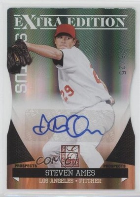 2011 Donruss Elite Extra Edition Prospects /25 Steve Ames Steven #94 Auto 0s3