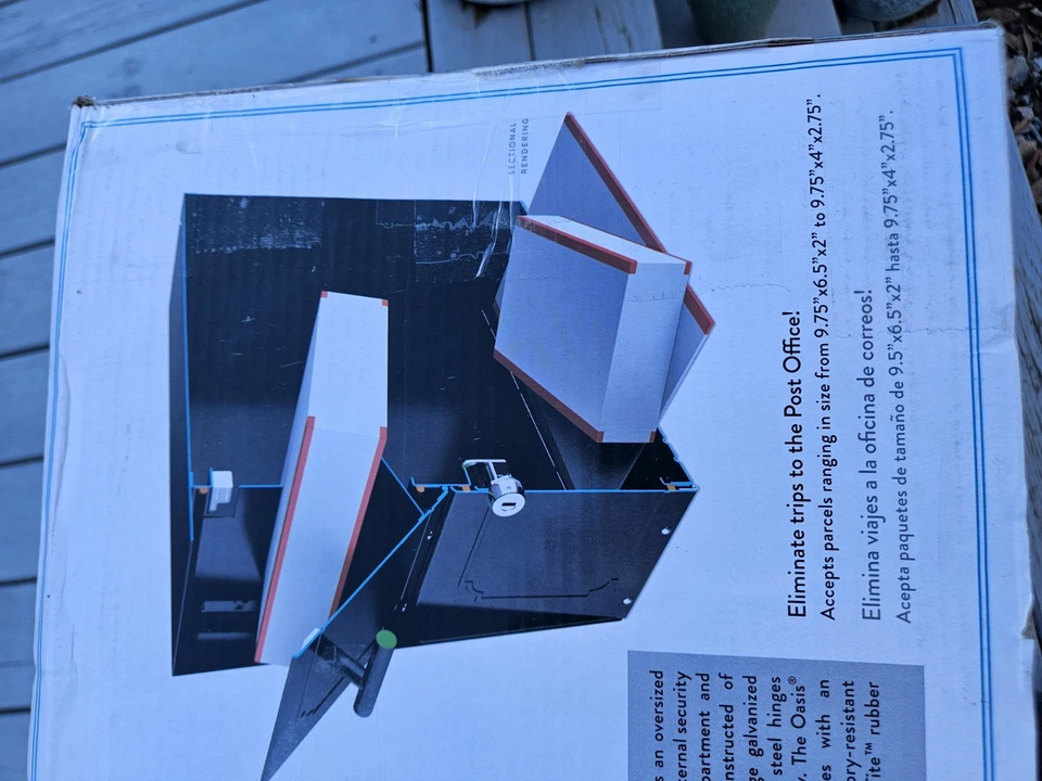 Architectural Mailboxes Oasis Classic Galvanized Black Steel Locking Mailbox - Image 4 of 4