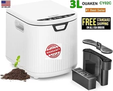 Ouaken 3L Electric Smart Kitchen Composter for Indoor Countertop Food Recycle