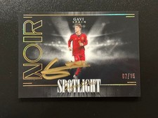 Gavi Spain Soccer 2024-25 Panini Noir Spotlight Auto /15 Gold Ink Rare Card