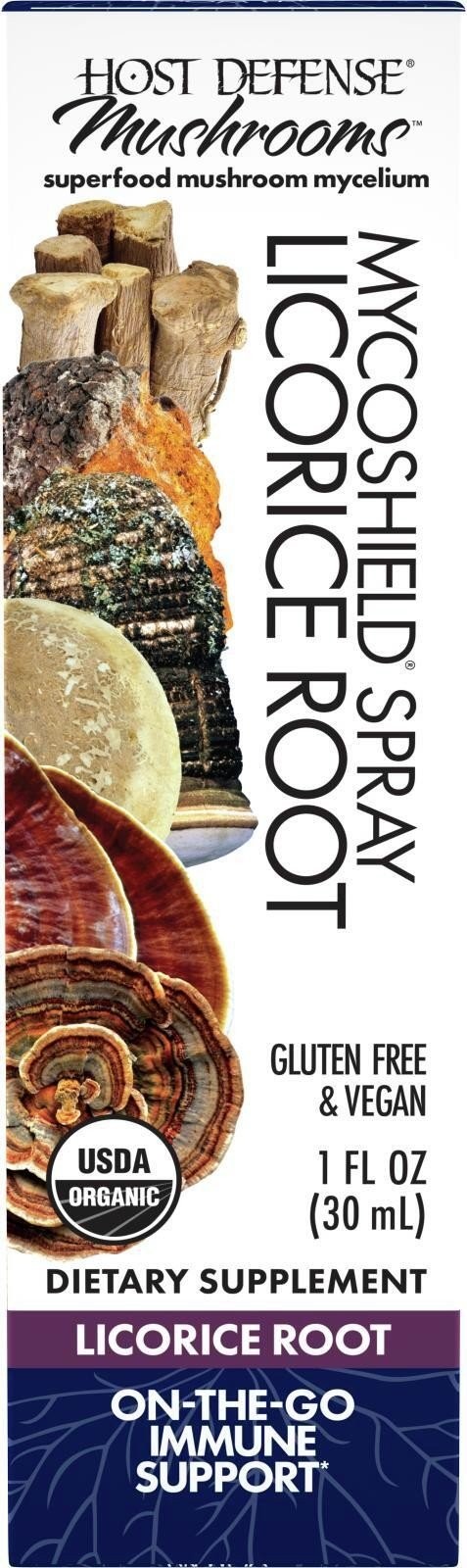Fungi Perfecti/Host Defense MycoShield Spray - Корень солодки 1 жидкая унция спрей