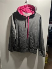 Reebok Womens Workout Ready Hoodie Sweatshirt, Grey, Large