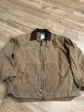 Carhartt Ridge Coat Jacket Sherpa Lined Canvas Workwear C61 CML Men s Size XL