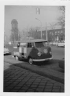 Leipzig + VW Bulli at Johannisplatz + Photo 9.5x7cm + St. John's Church Tower before demolition
