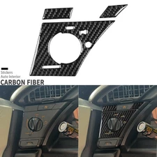 Real Carbon Fiber Dashboard Headlight Switch Panel Trim For Corvette C4 1991-93