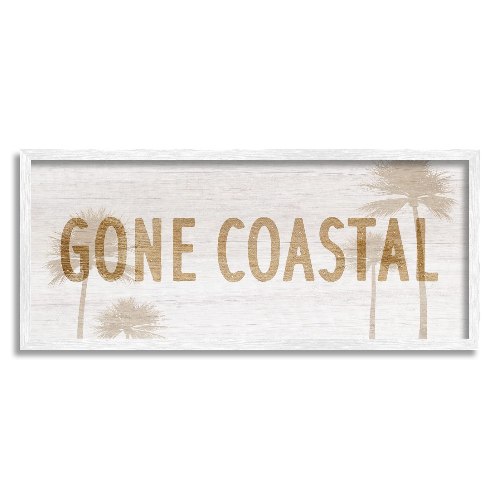 Gone Coastal Funny Beach Pun Tropical Palm Trees Design by Daphne Polselli