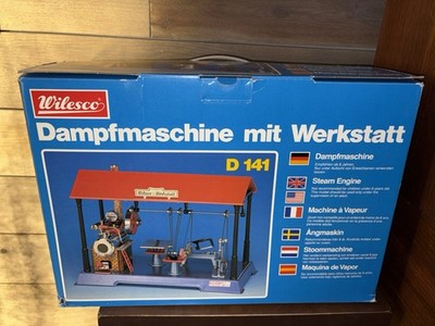 WILESCO GERMANY DAMPFMASCHINE MIT WEKSTATT STEAM ENGINE D141 WITH BOX & FIGURES