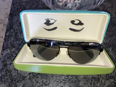 Kate Spade Marions Aviator Sunglasses Black Lens 57-15 135 With Case