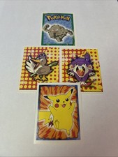 4 Vintage Pokemon Stickers Nintendo 